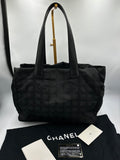 Chanel 2004 Travel Line black shoulder tote bag