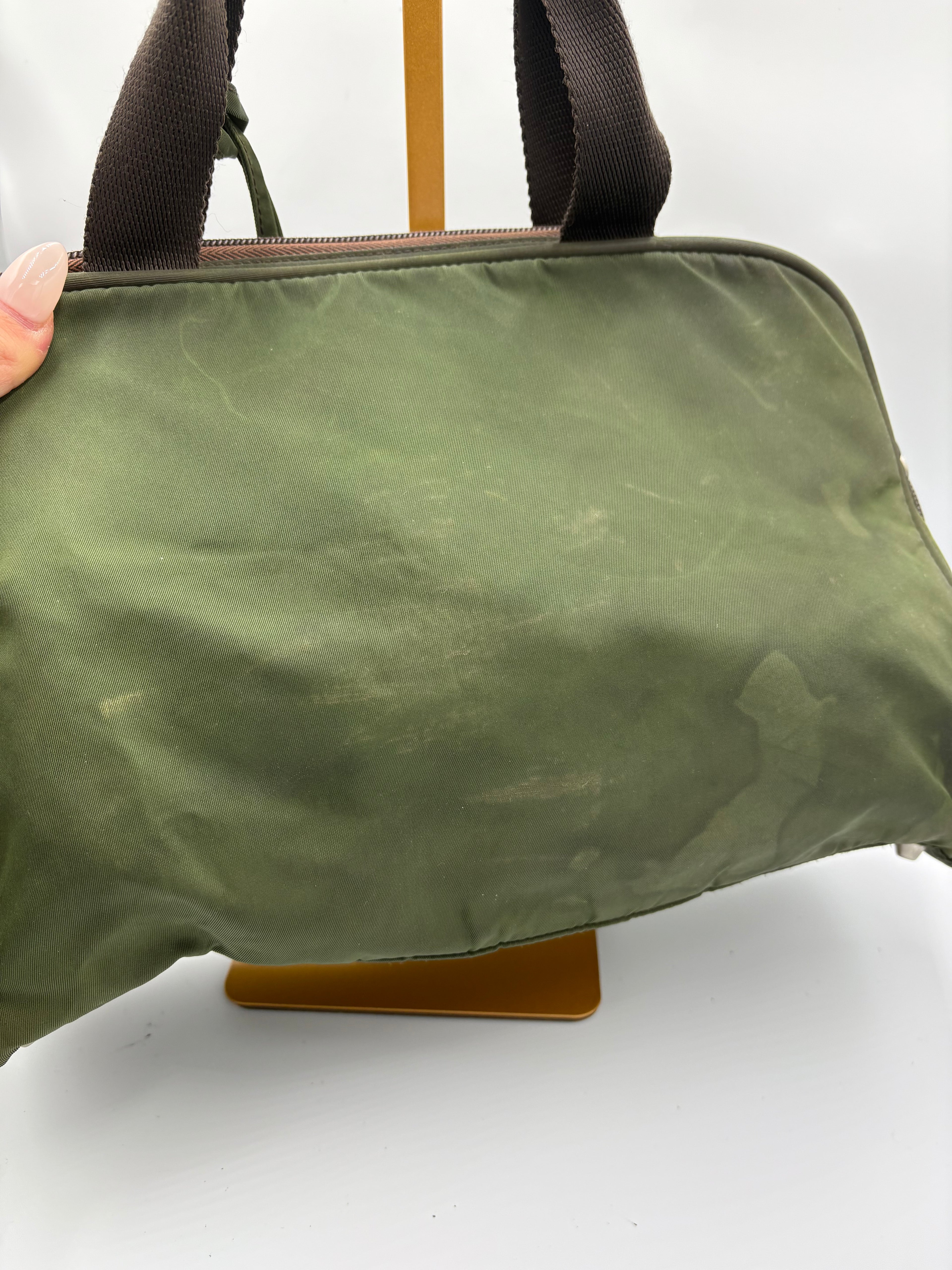 Prada Tessuto Nylon handbag in forest green
