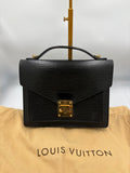 Louis Vuitton Epi Monceau satchel in black leather