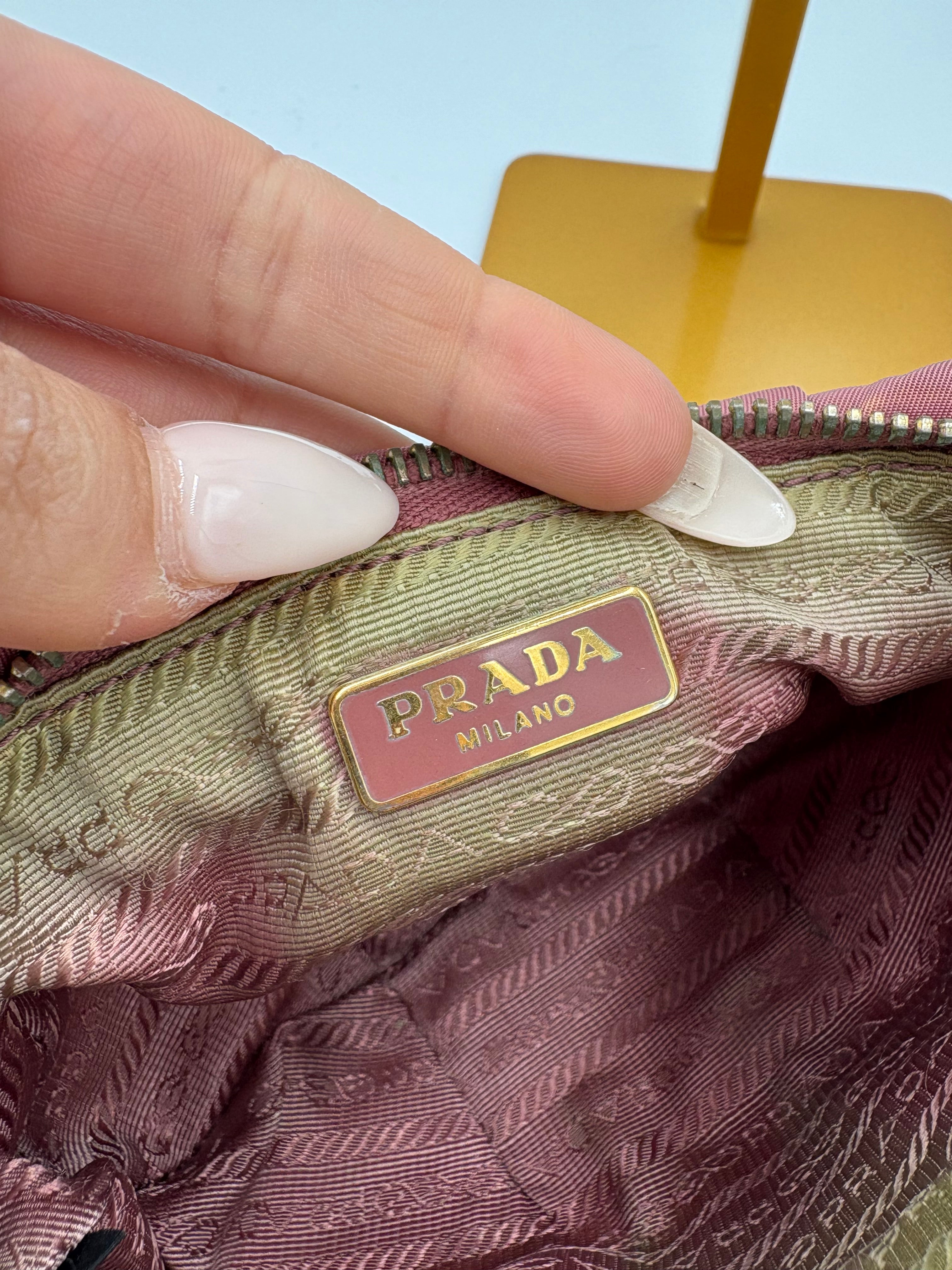 Prada ribbon pouch/ clutch bag