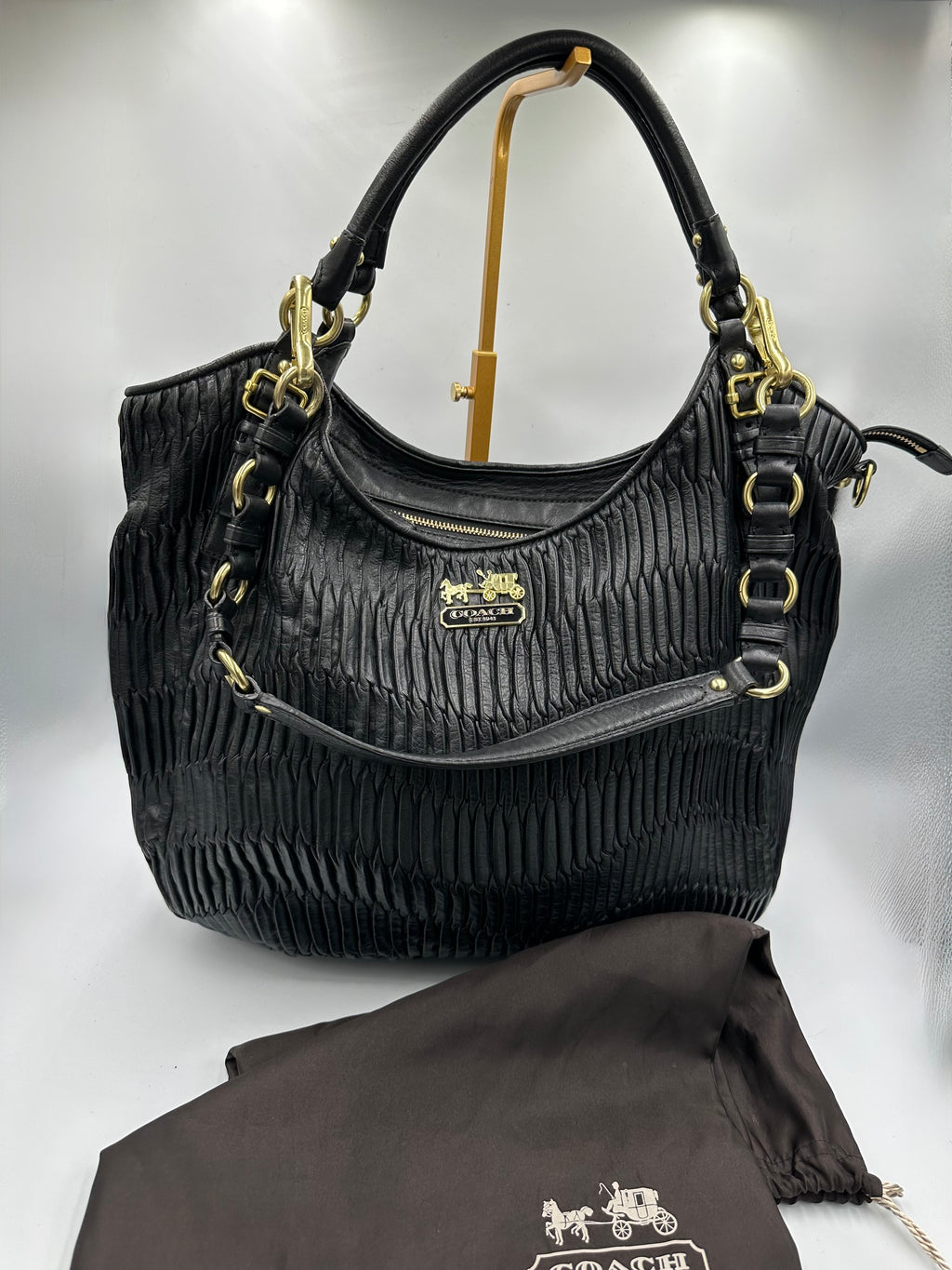 Coach Madison Gathered leather tote bag