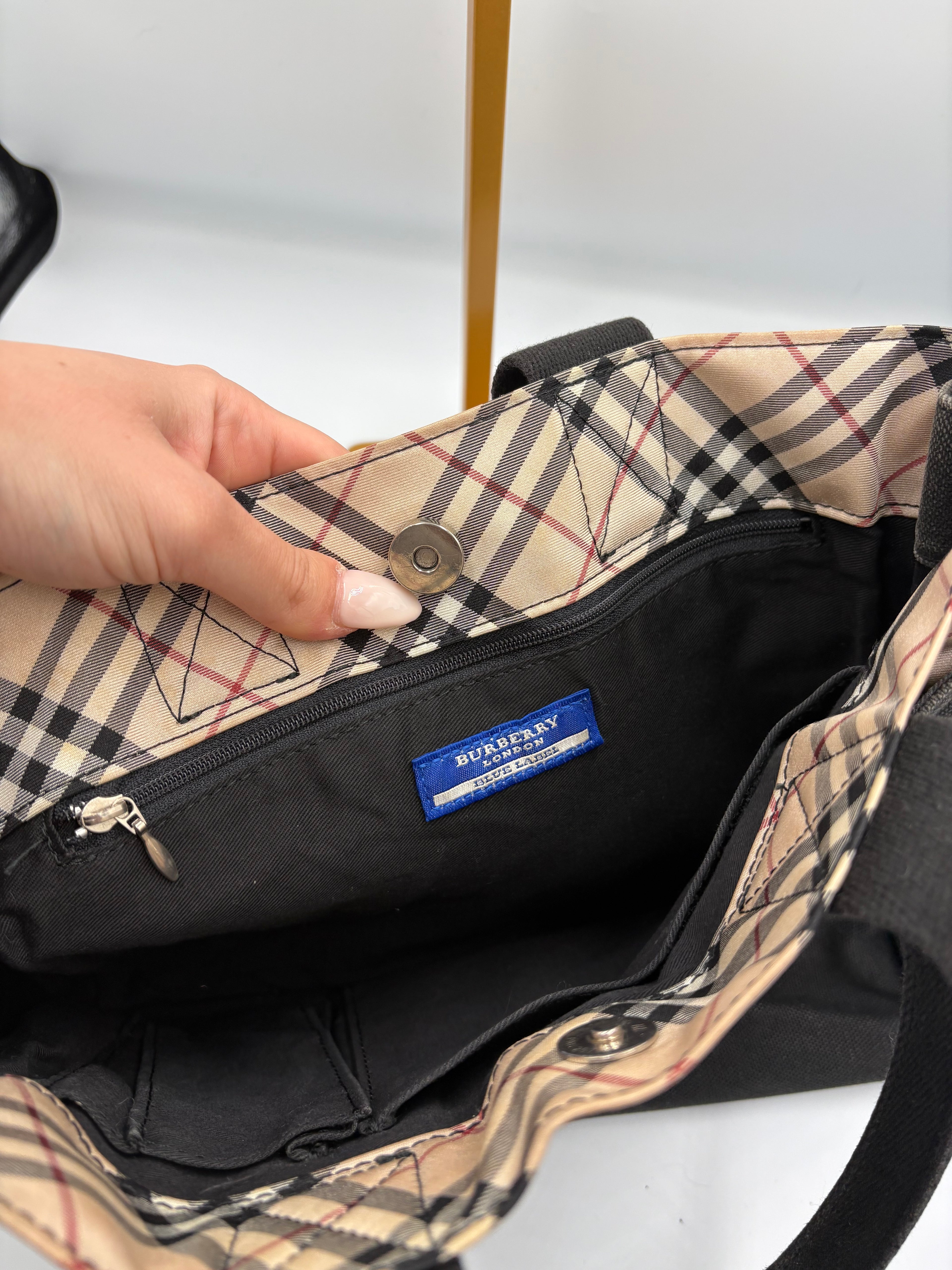 Burberry London nova check Canvas shoulder bag
