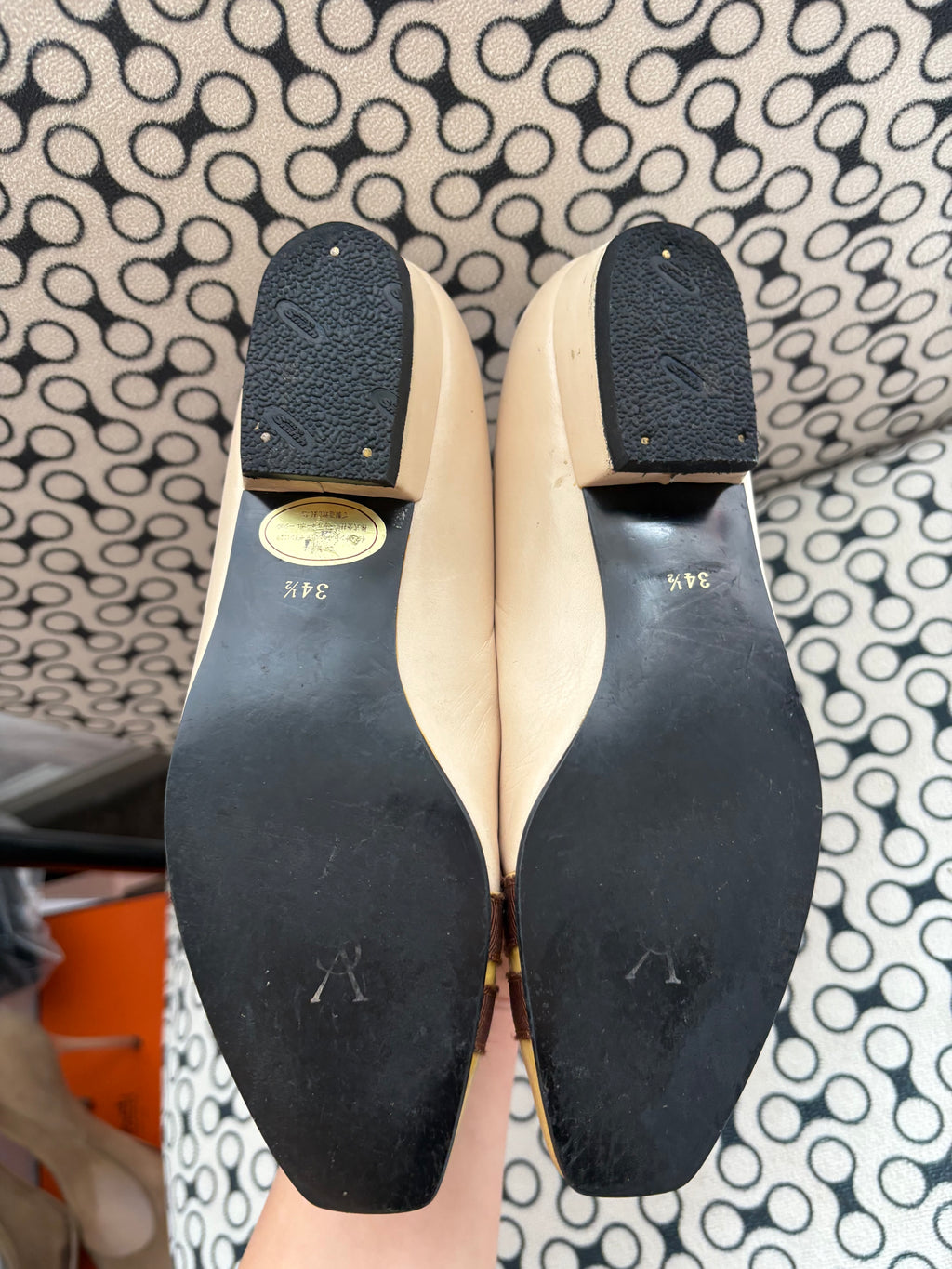 YSL 90s vintage bow ballet flats
