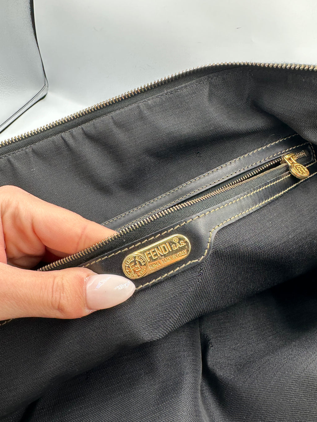 Fendi brown Pequin Stripe Keepall Weekend Duffel bag