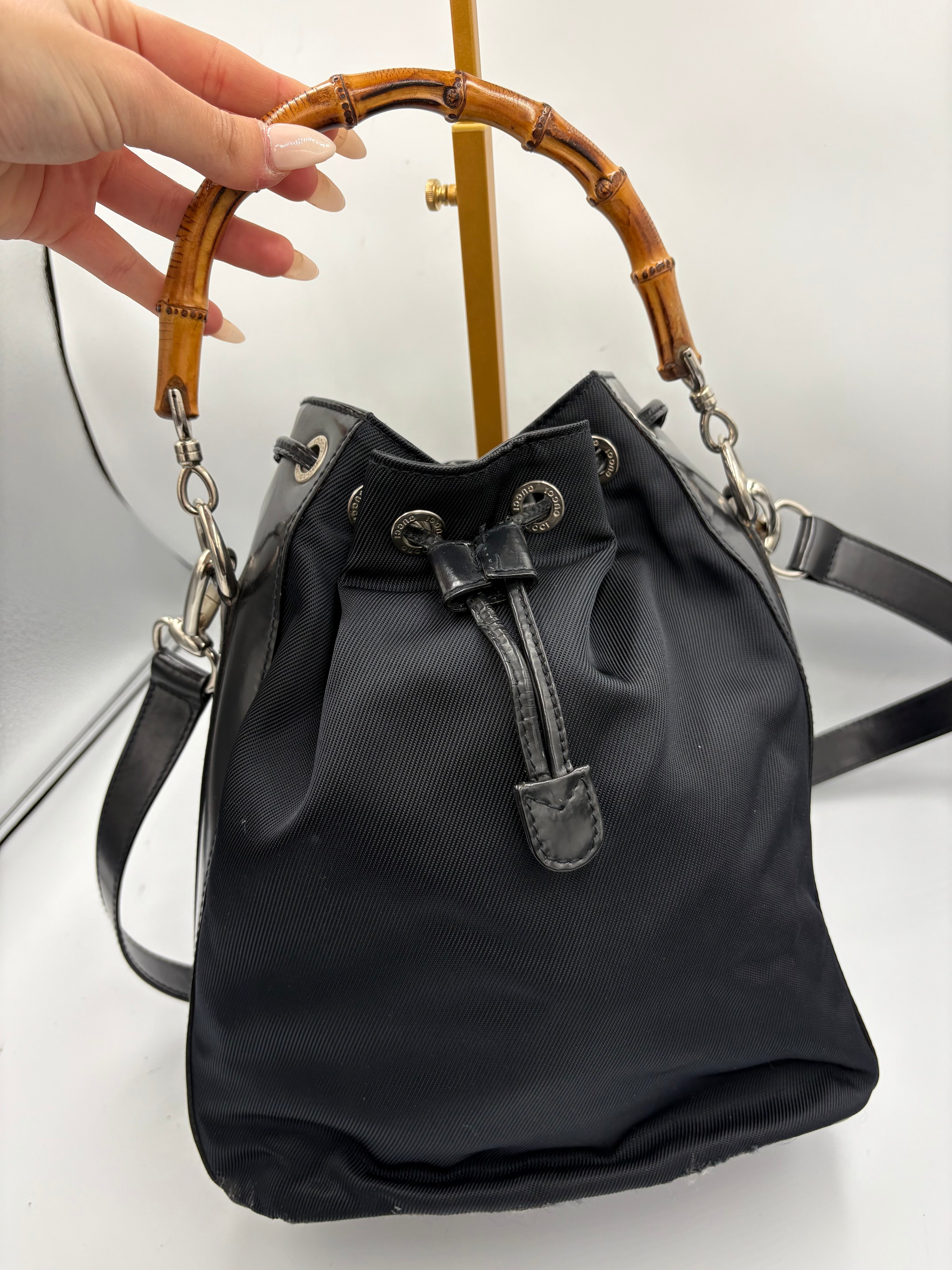 Gucci Bamboo 2way bucket top handle bag
