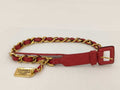 Rare 1990s Chanel red leather “ 31 Rue Cambon Paris chain belt