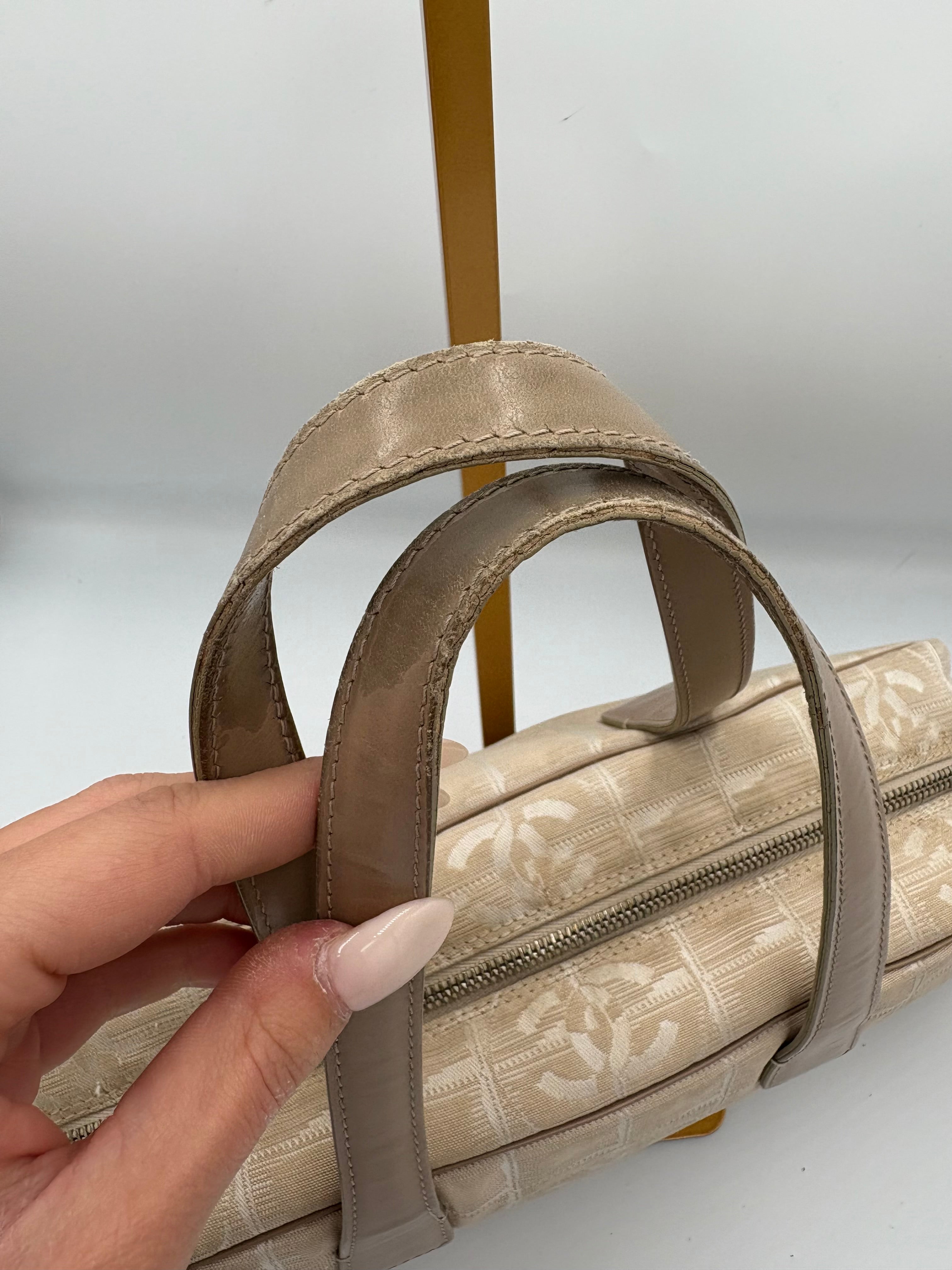 2003 Chanel Travel Line Boston Bag in Beige