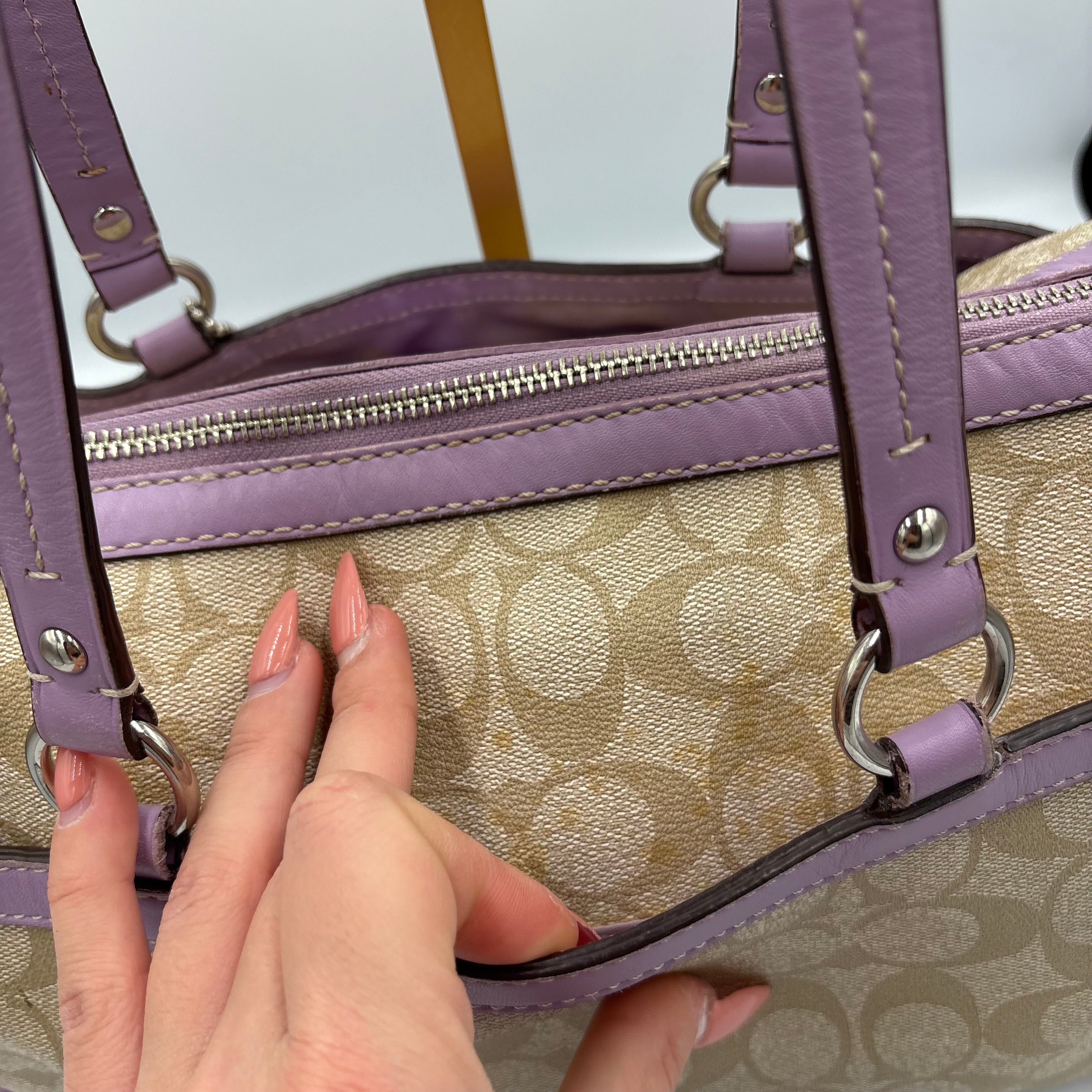 Coach lilac leather bag