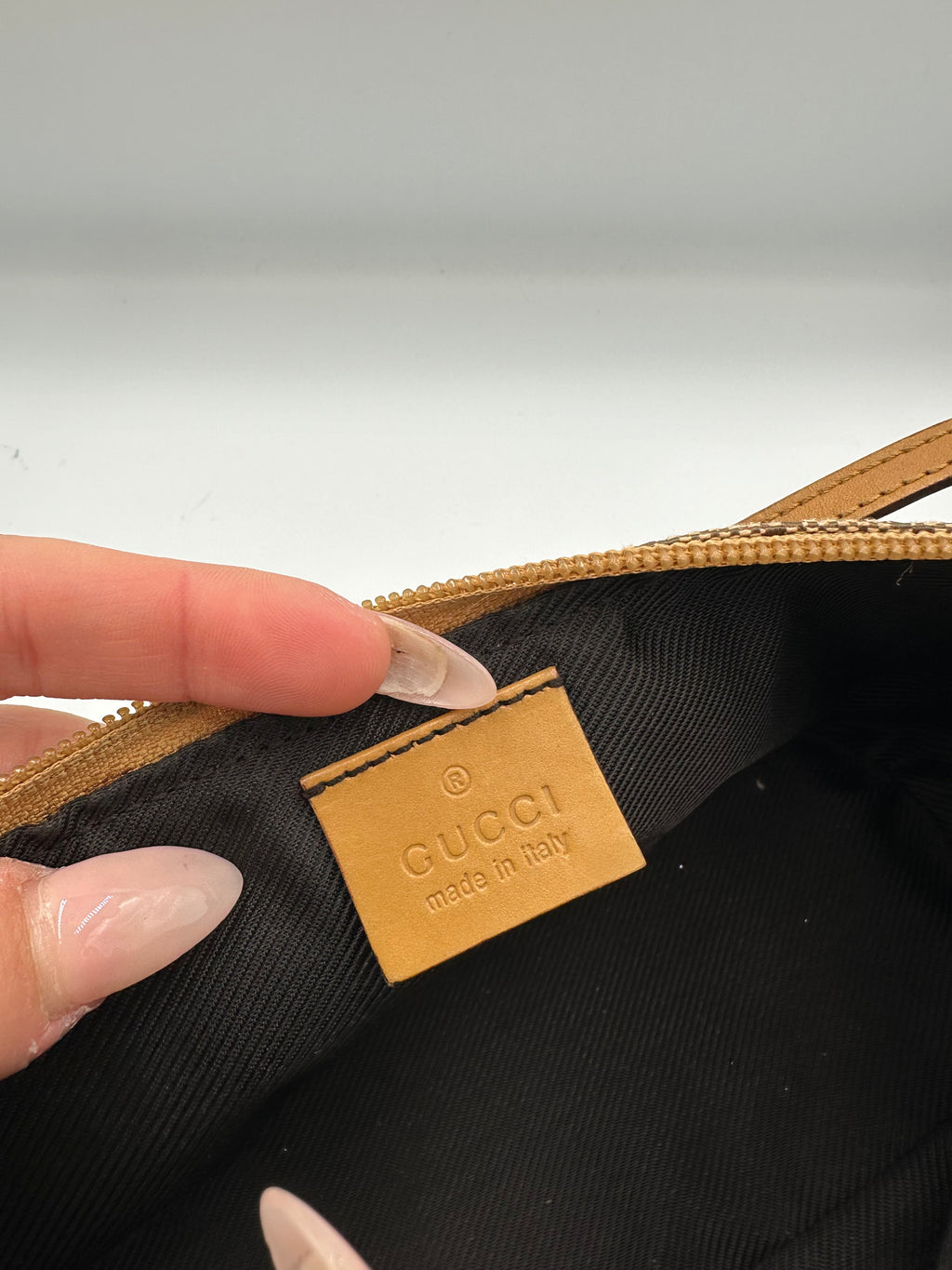 Gucci boat monogram pochette