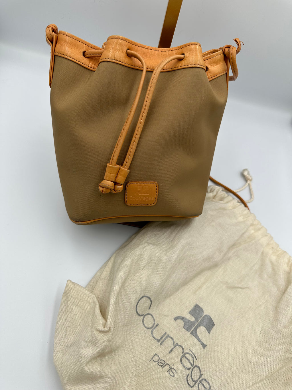 vintage Courrèges Paris mini bucket bag