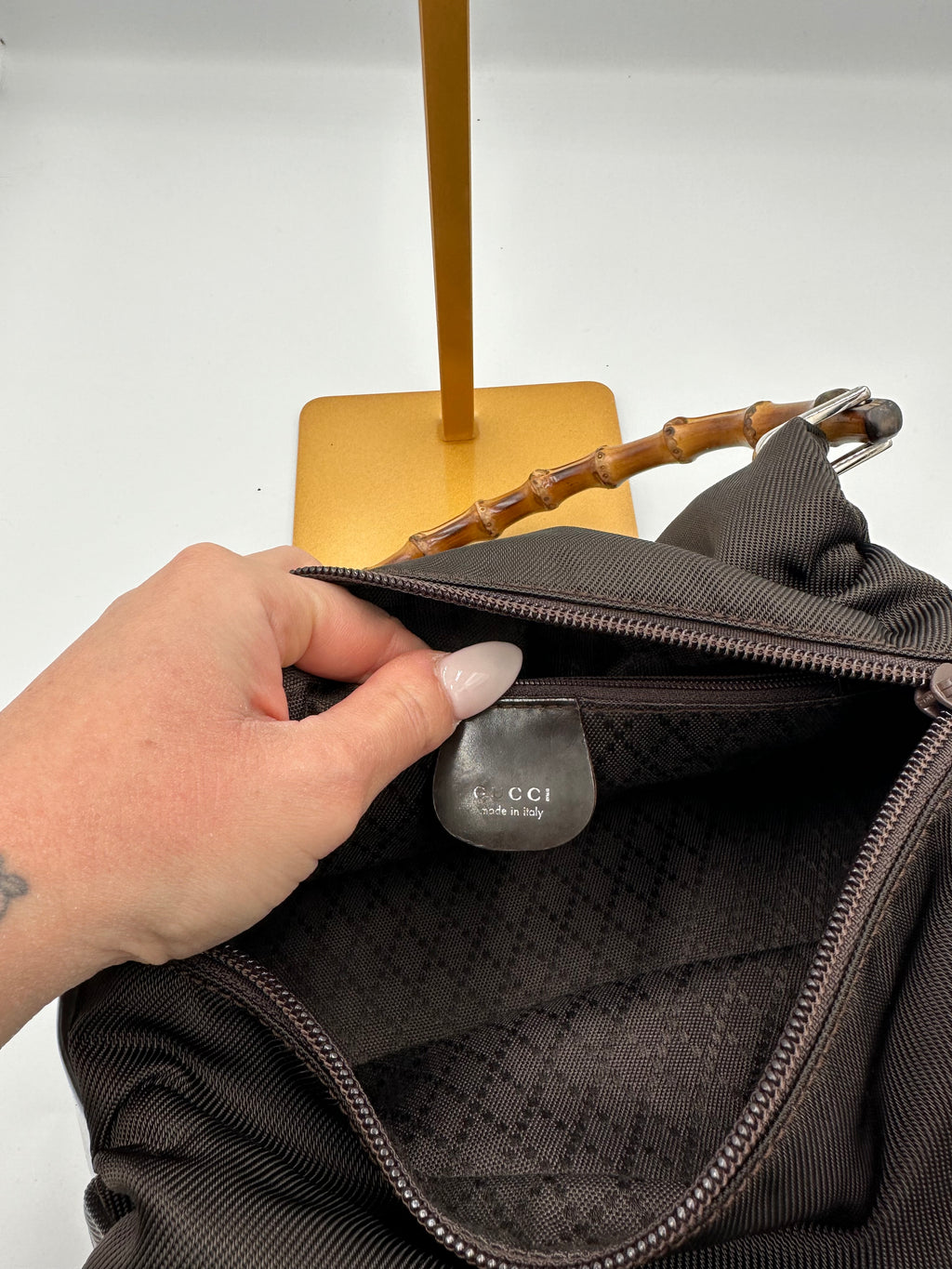 Gucci Bamboo 2000s top handle mini handbag