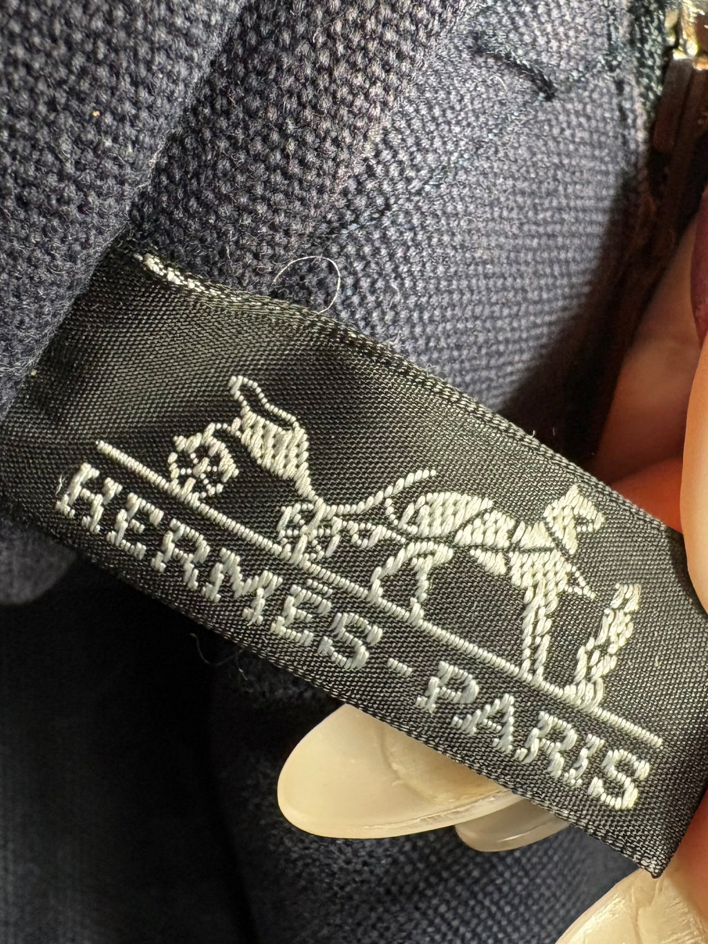 Hermès Fourre Tout MM handbag in navy