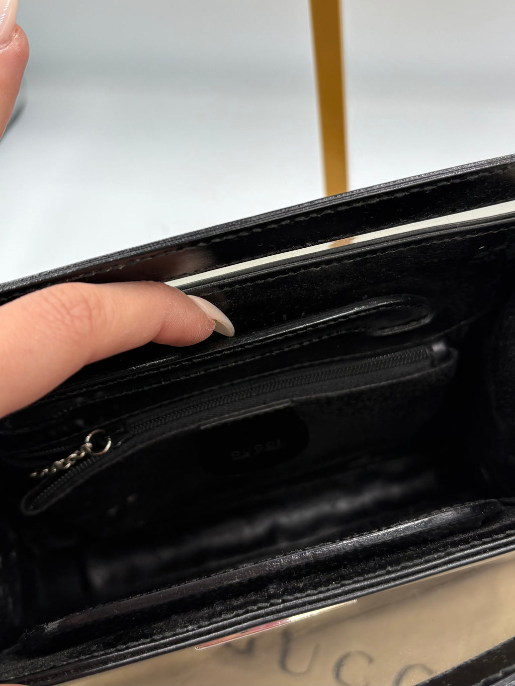 Gucci Tom Ford Era Vinyl black shoulder bag