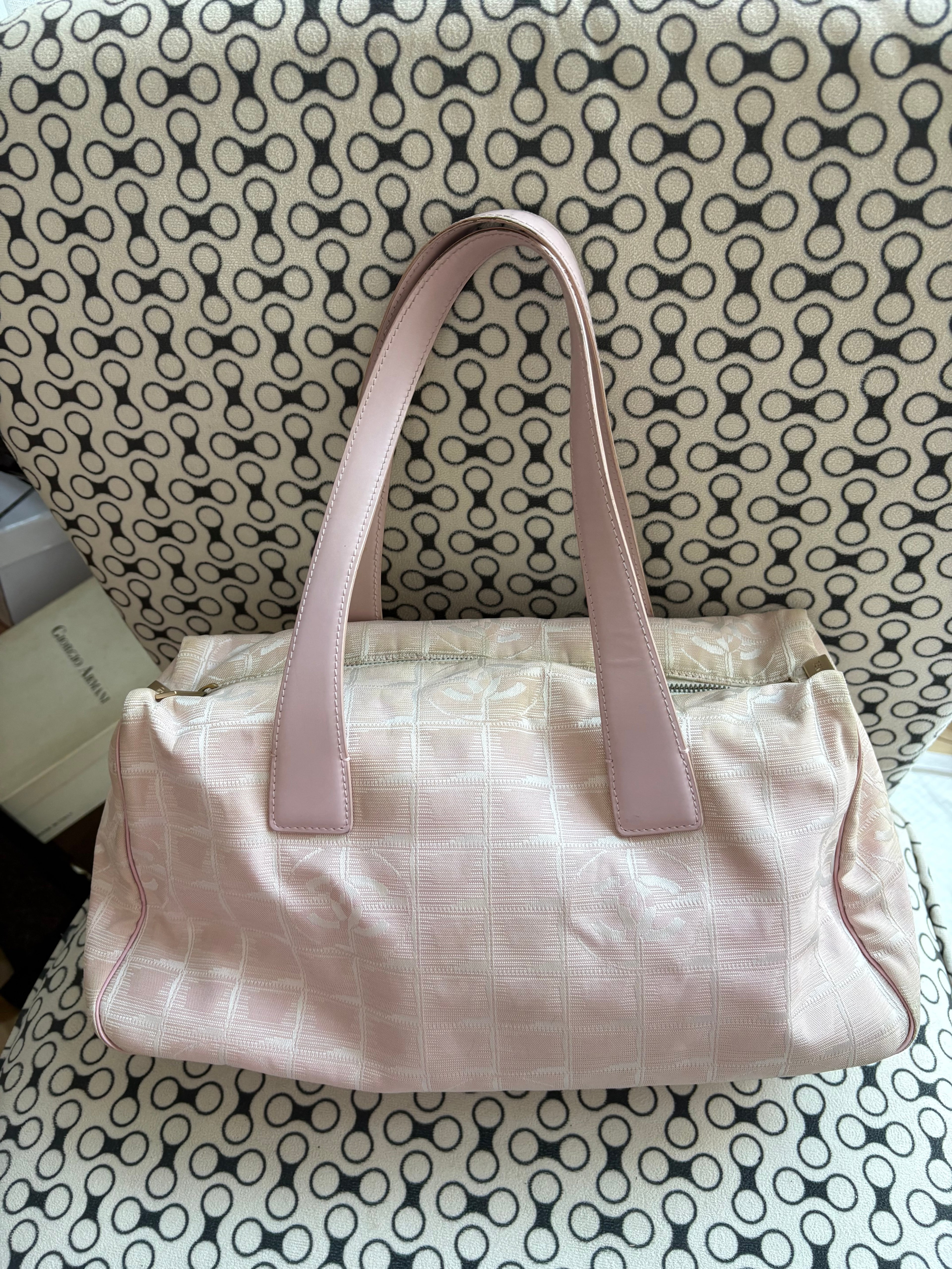 Chanel Travel Line blush pink tote bag from circa 2004