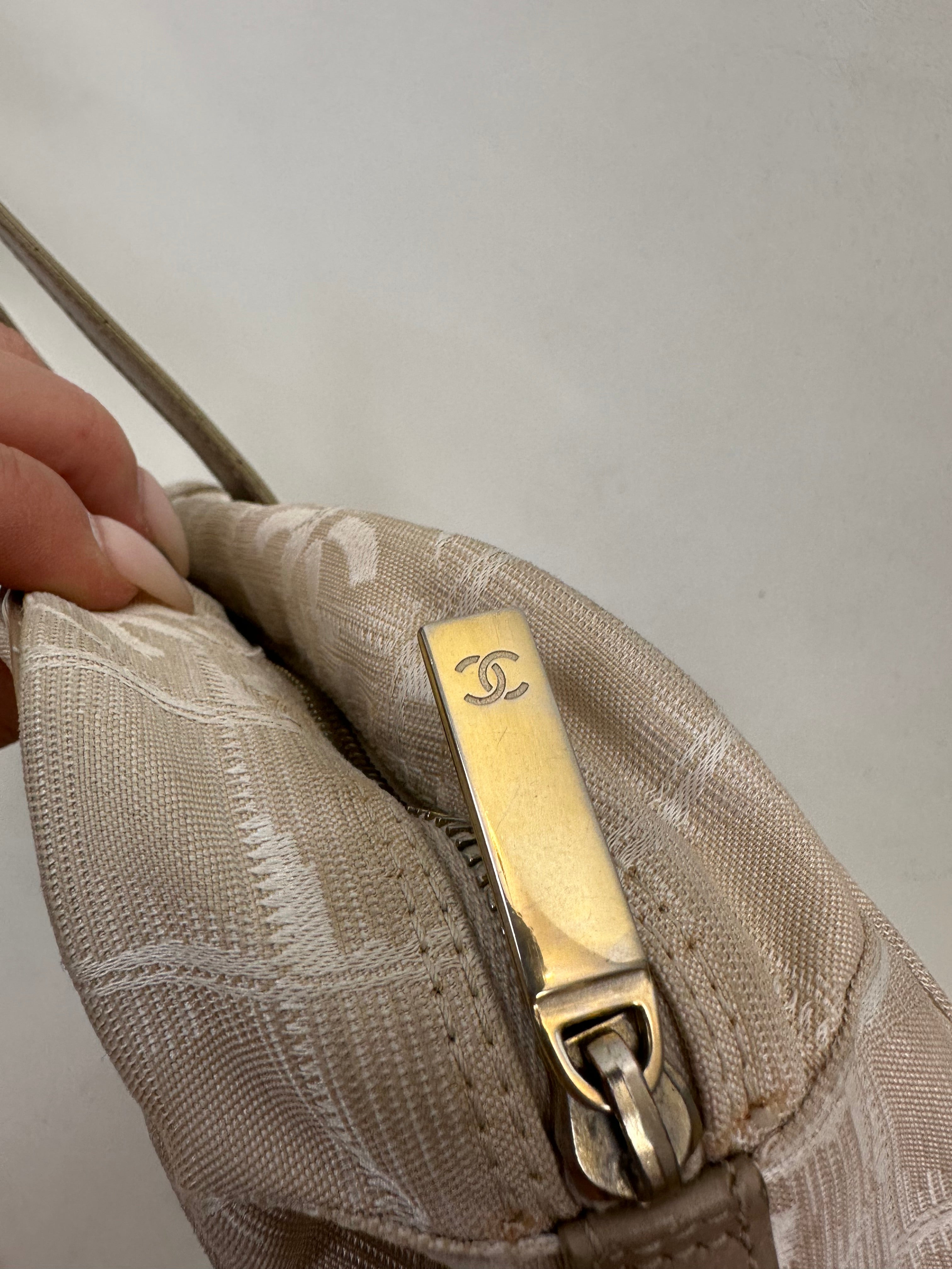 2003 Chanel Travel Line Boston Bag in Beige
