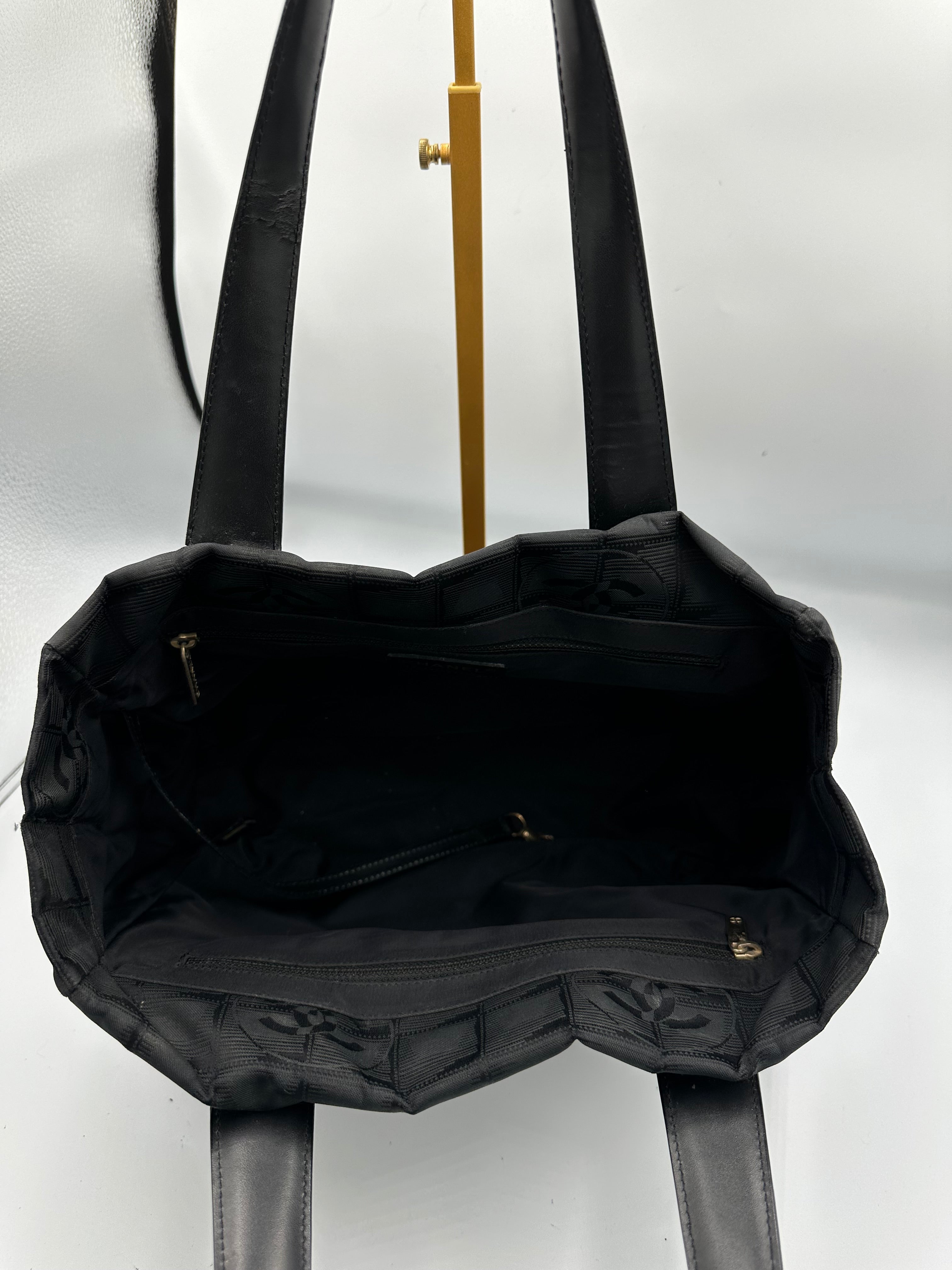 Chanel 2004 black Travel Line tote bag