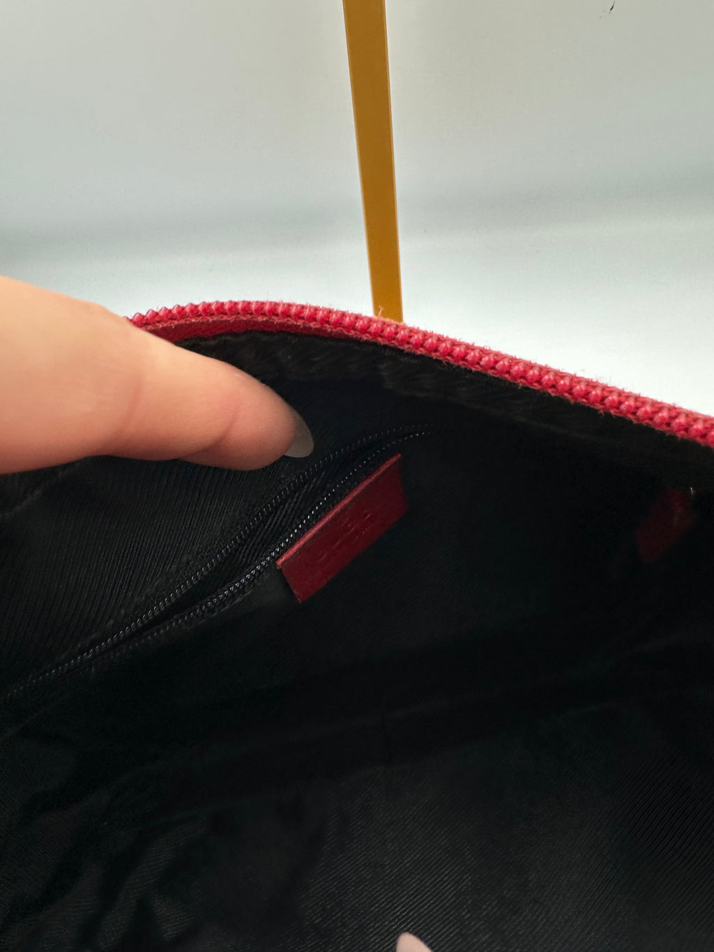 Vintage Gucci GG supreme monogram cherry red shoulder bag