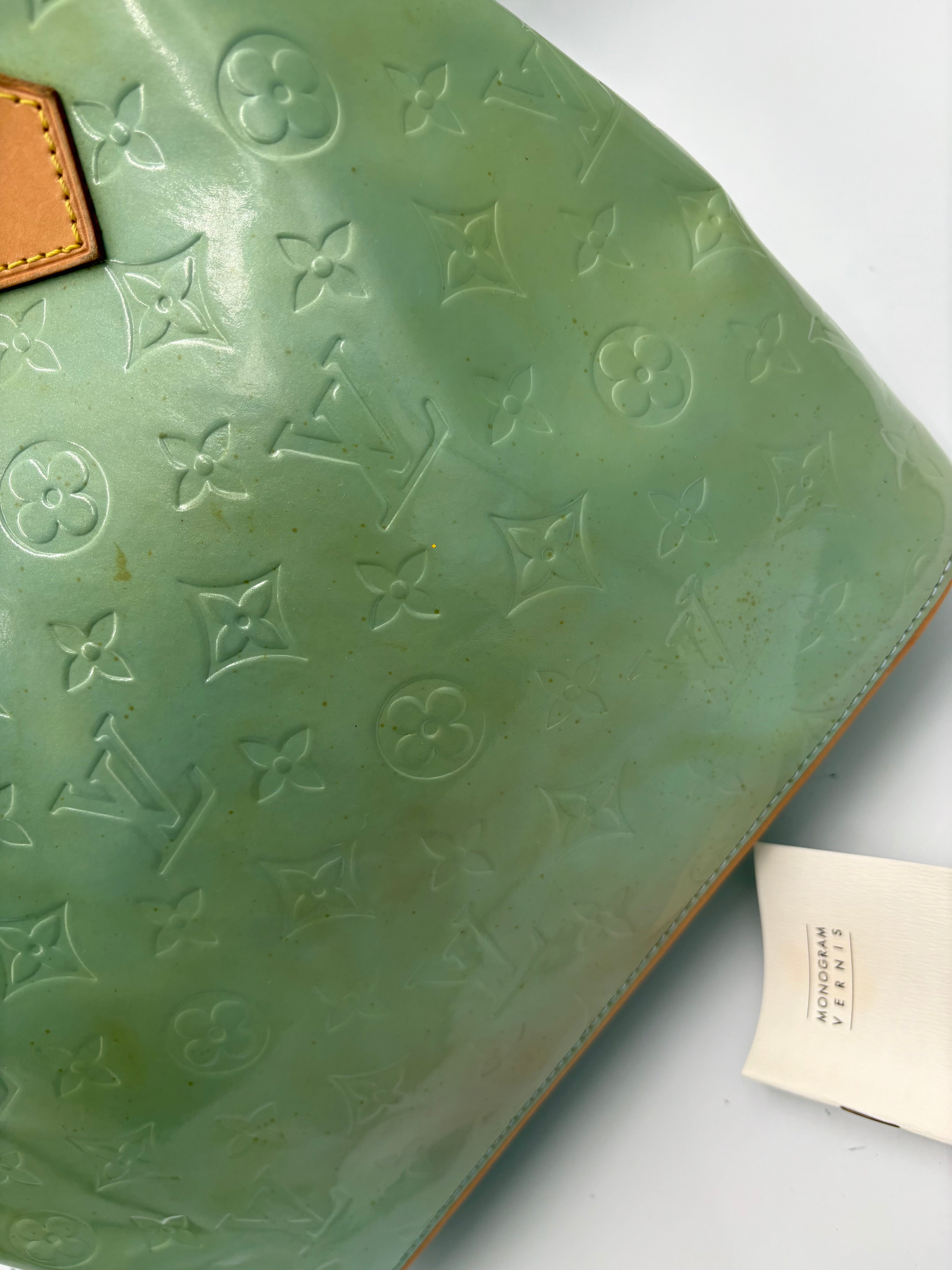 Louis Vuitton Monogram Vernis Houston shoulder bag in mint green