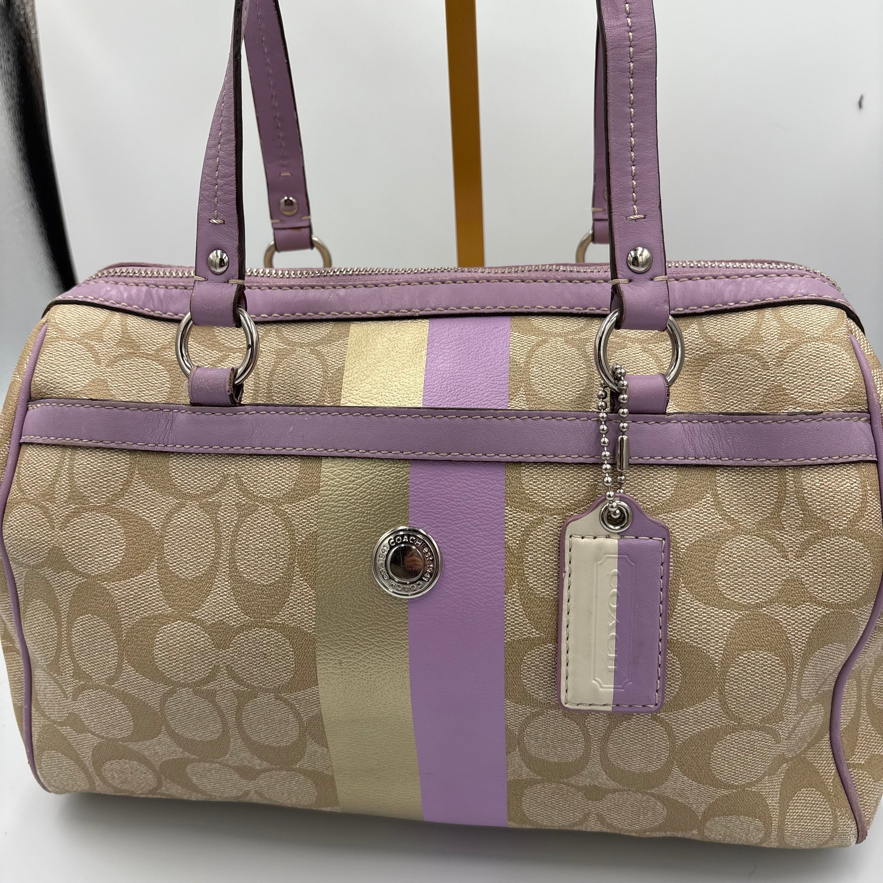 Coach lilac leather bag