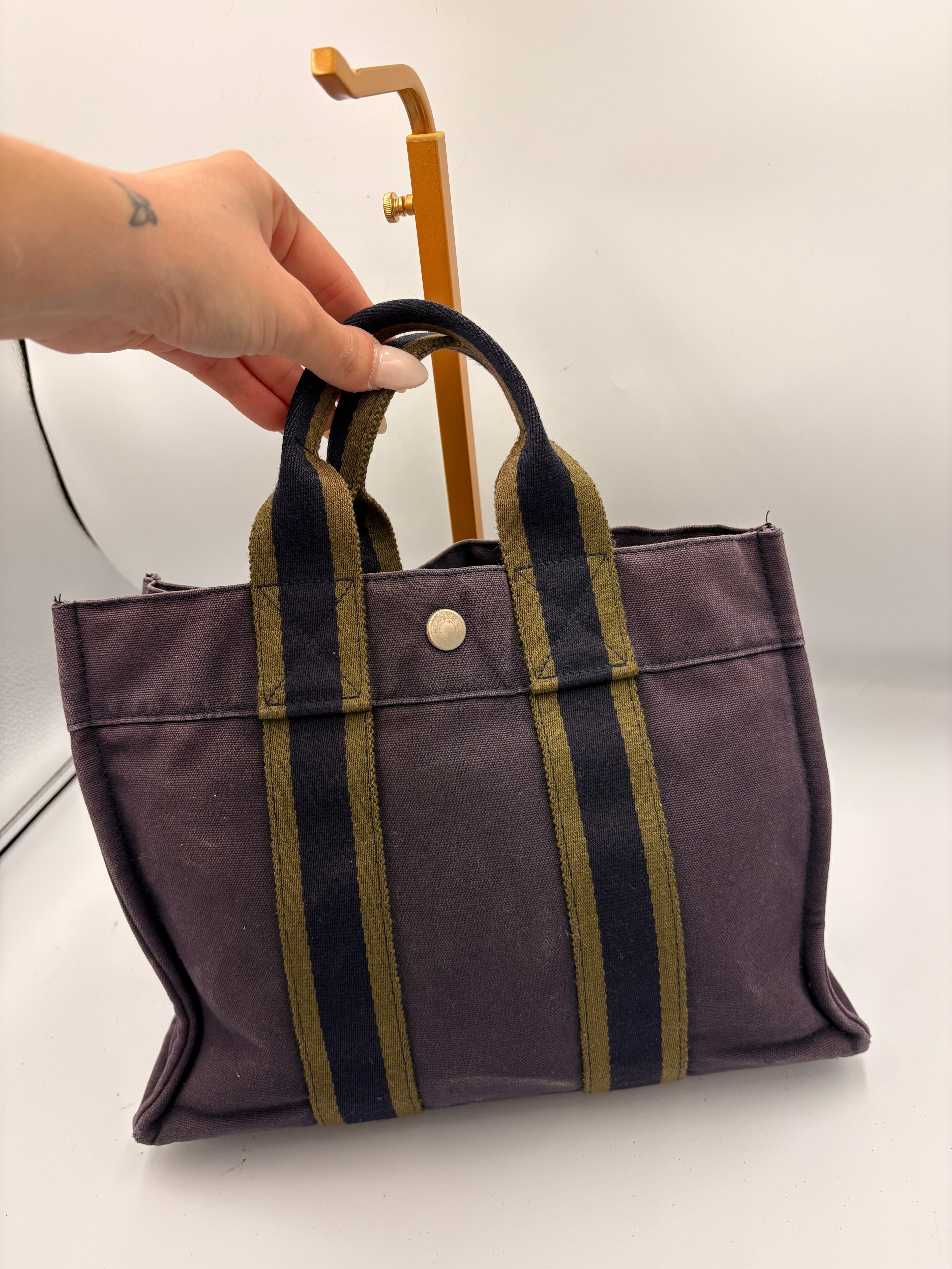 Hermès Fourre Tout MM handbag in navy