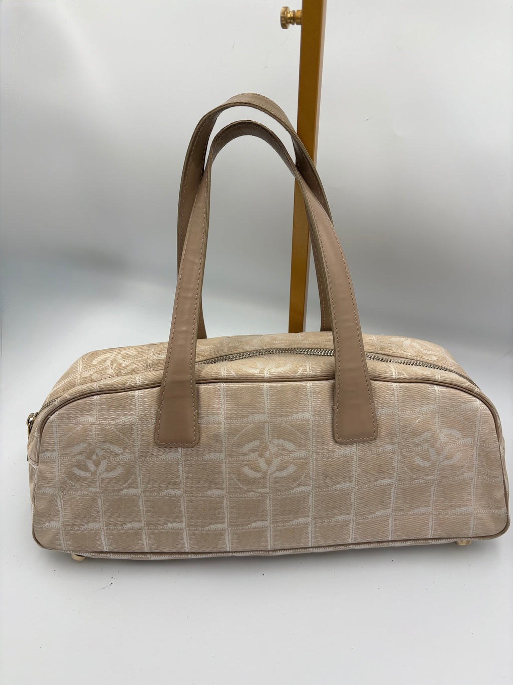 2003 Chanel Travel Line Boston Bag in Beige