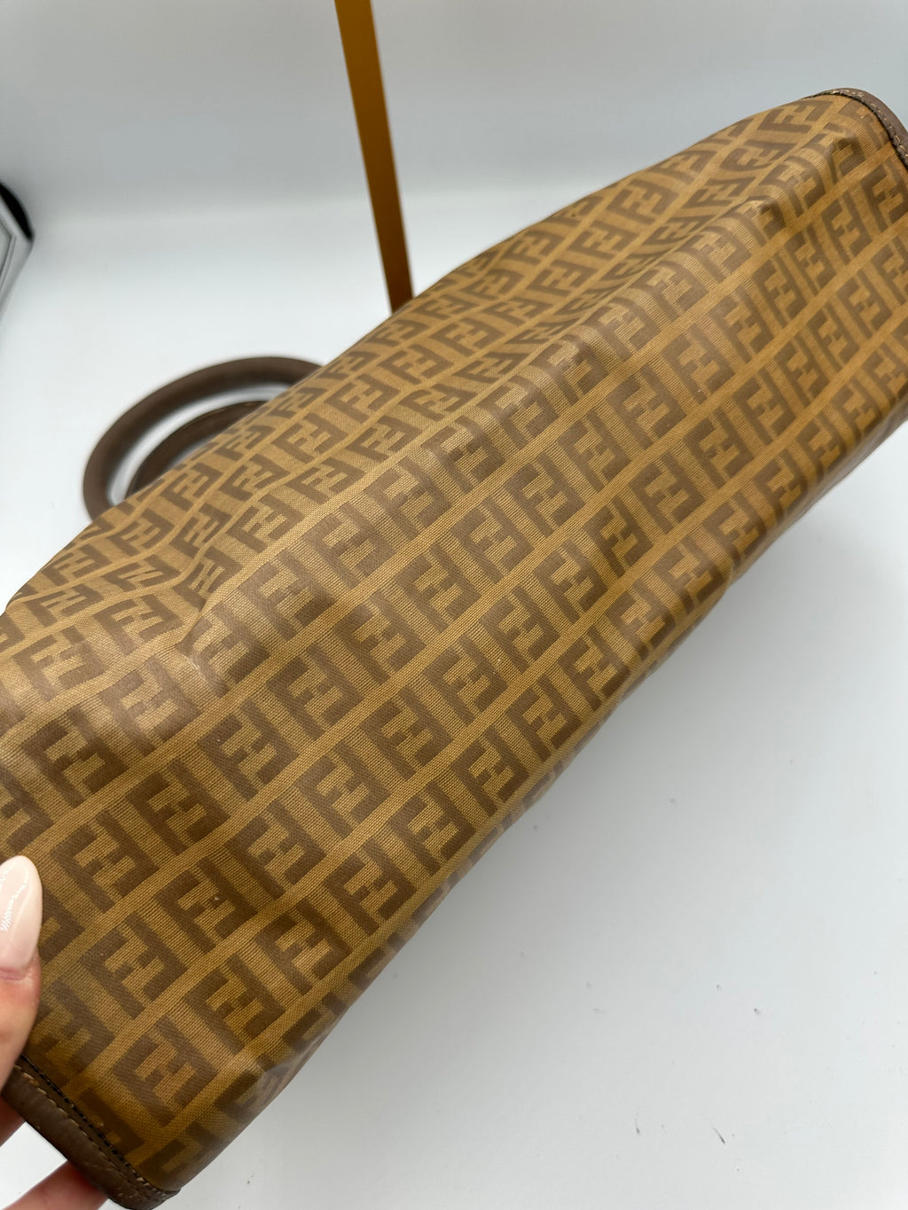 Fendi Zucchino boston monogram bag