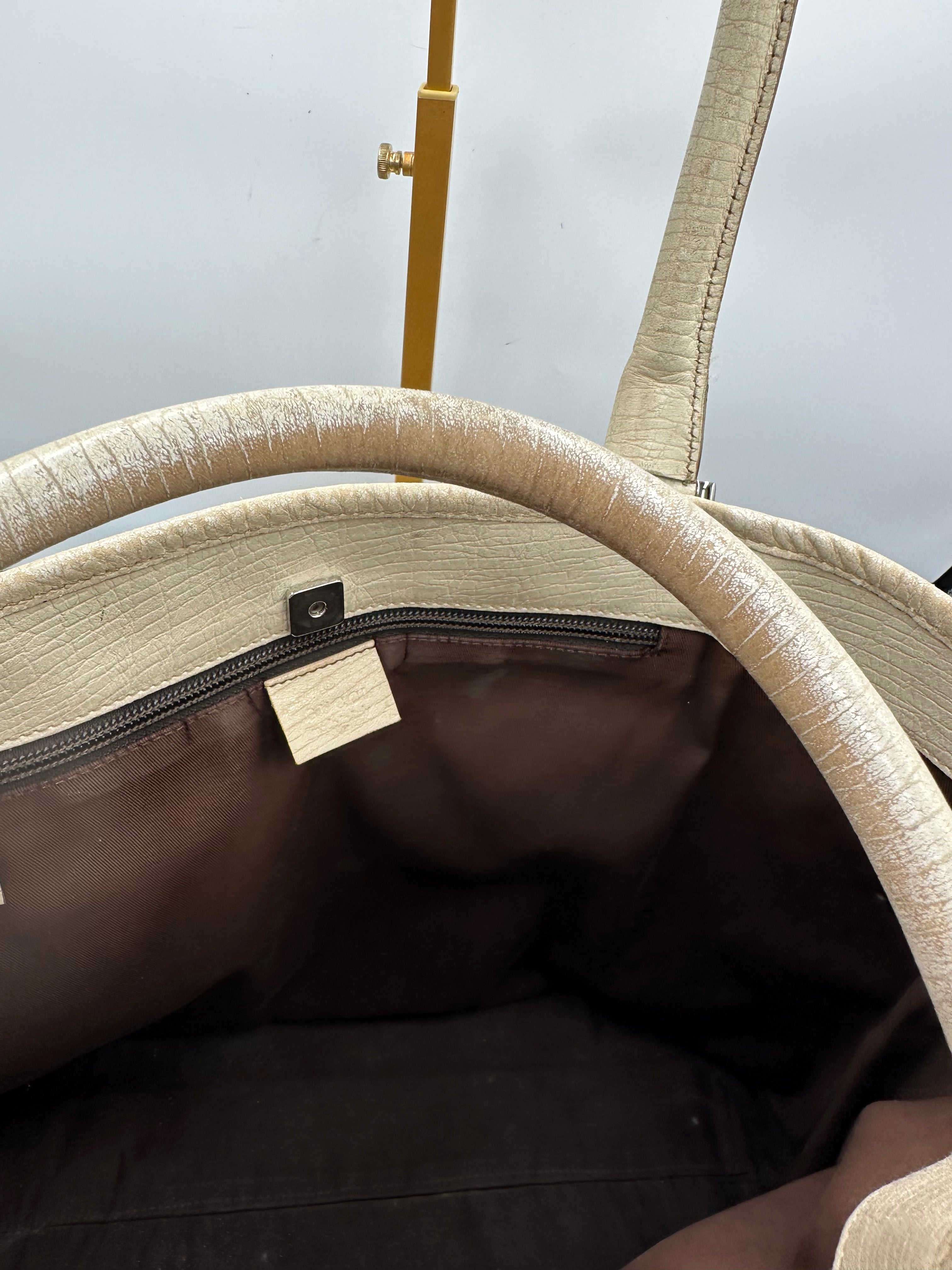 Vintage Gucci GG Supreme Joy Tote Bag in leather