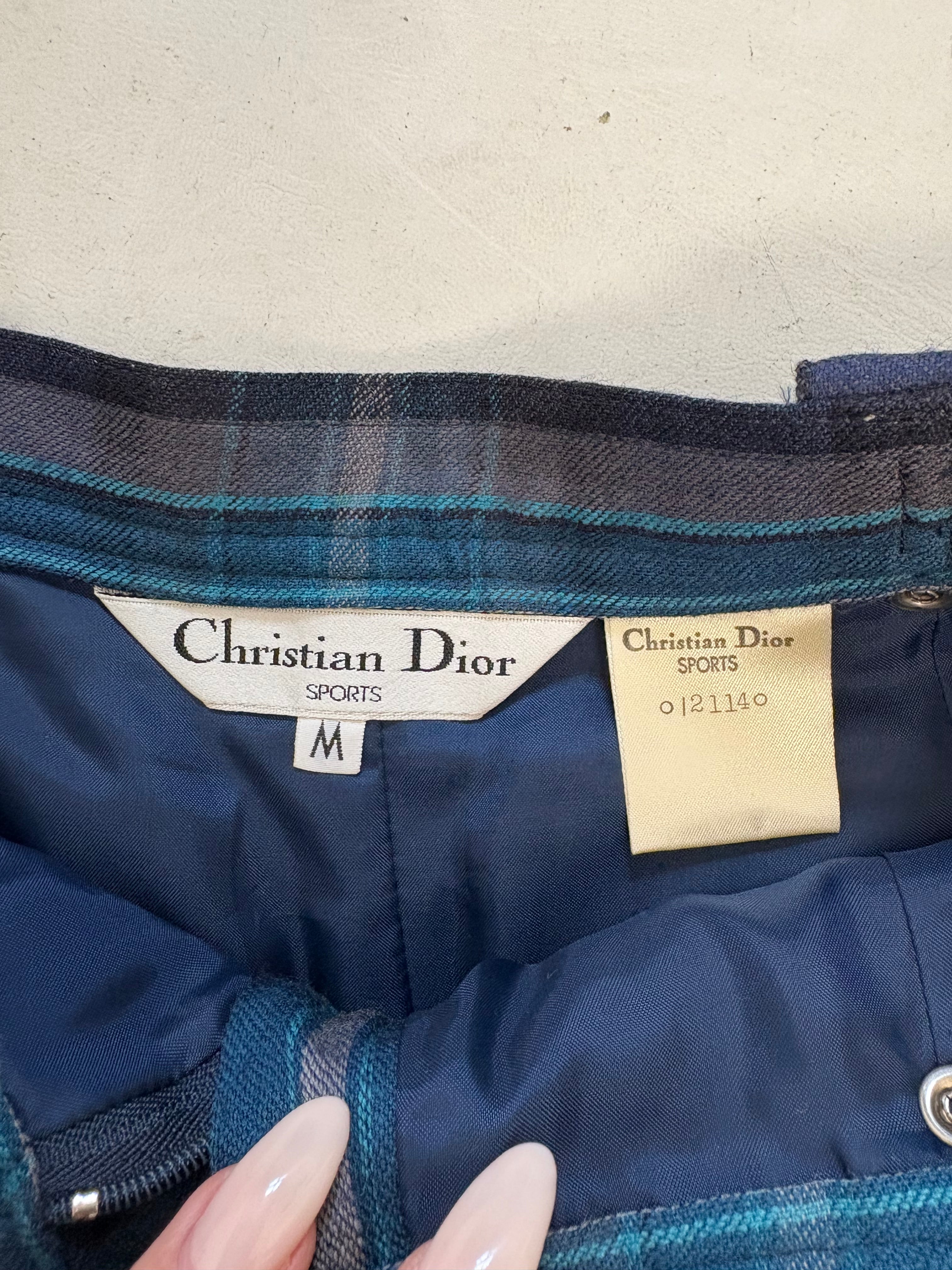 Vintage 90s wool Christian Dior Sport checkered shorts