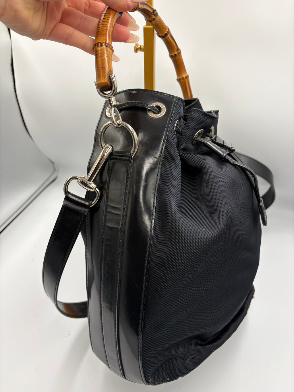 Gucci Bamboo 2way bucket top handle bag