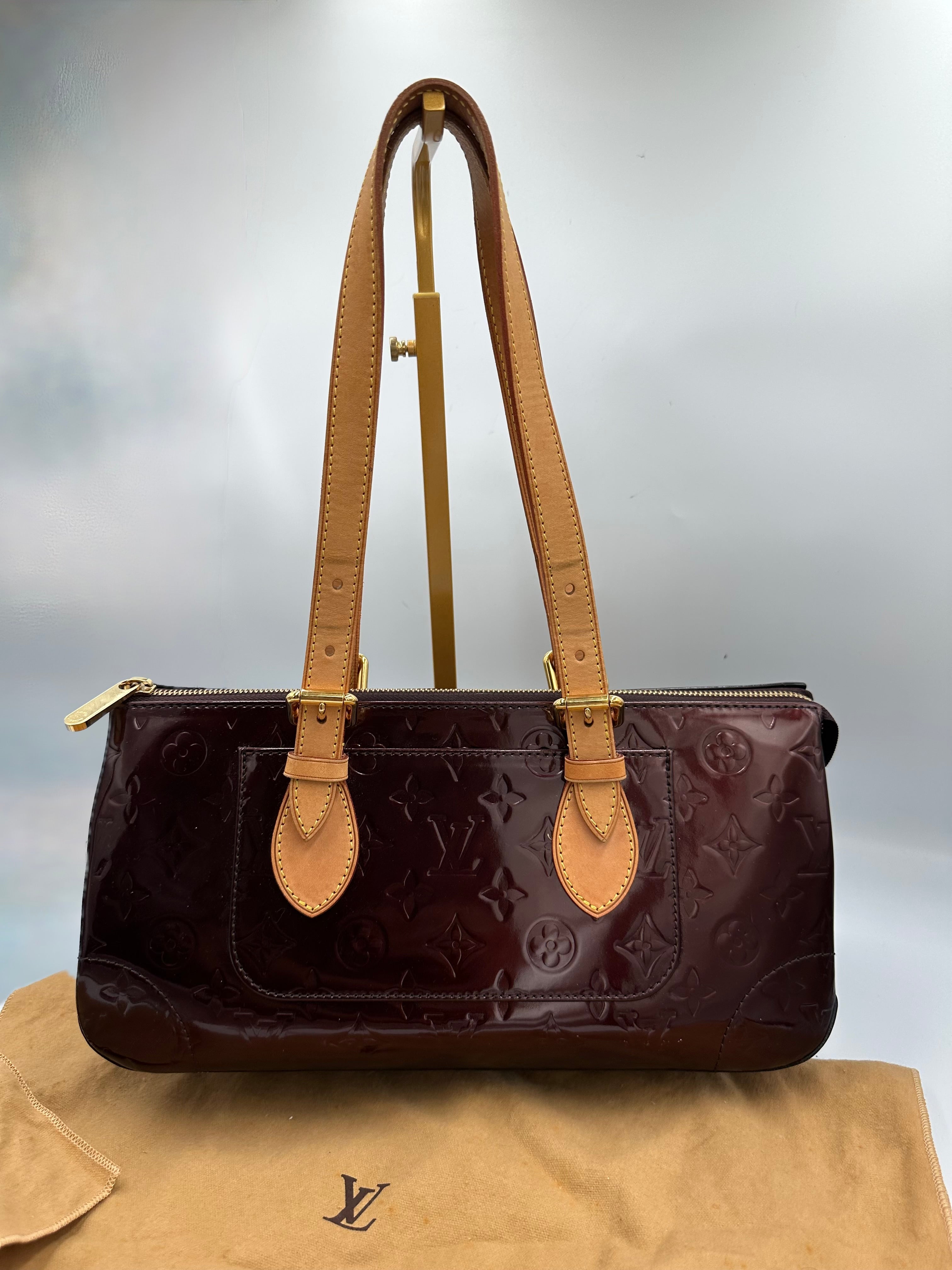 Louis Vuitton Monogram Vernis Rosewood Avenue Shoulder Bag in Amarant purple