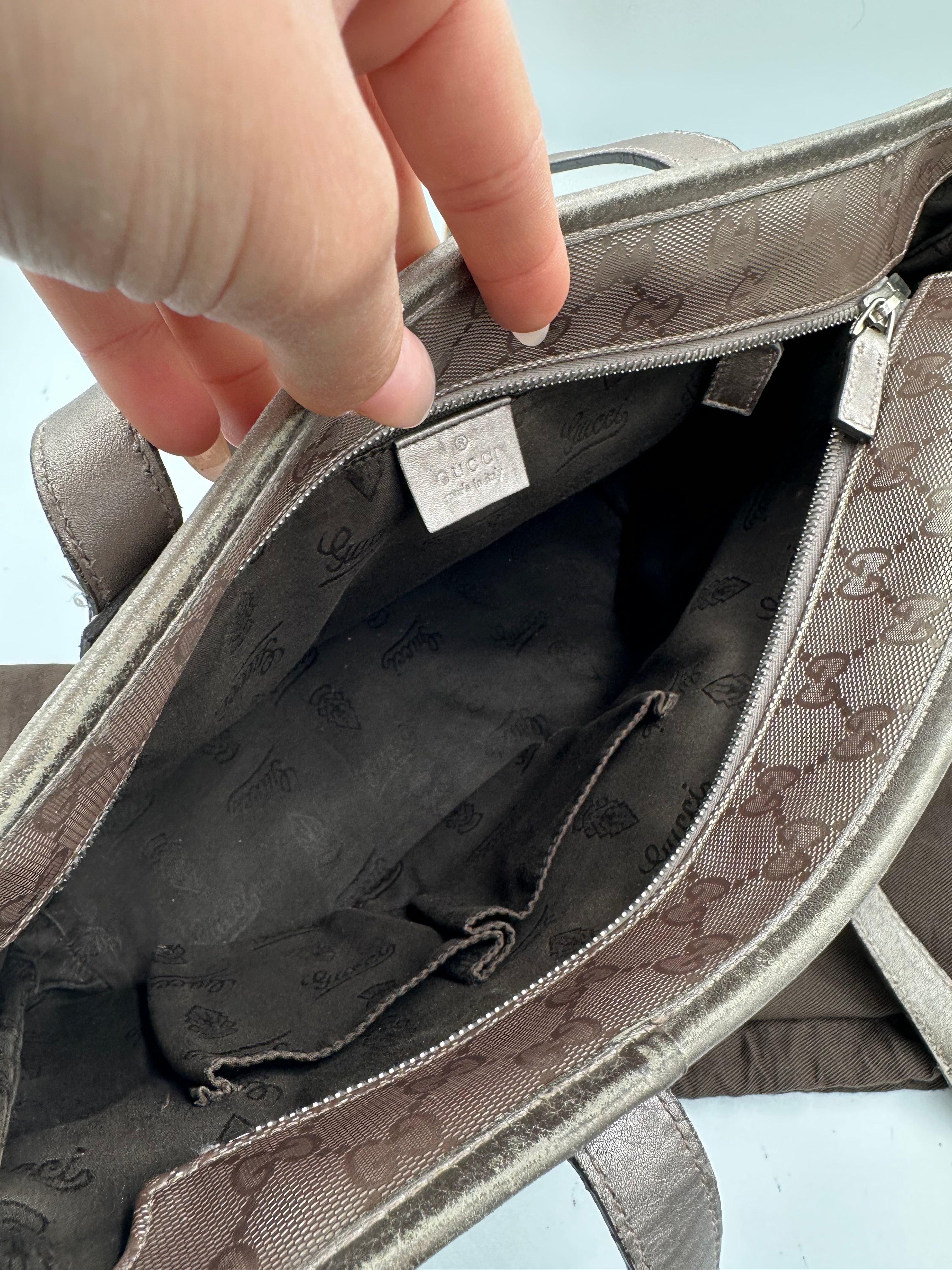 Gucci Imprime silver shoulder bag