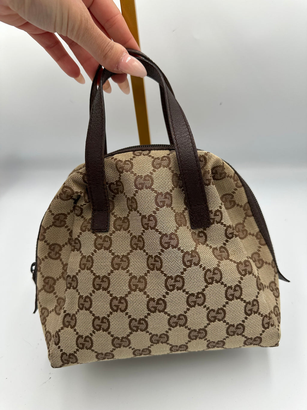 Vintage Gucci GG Monogram Canvas Balthus Mini Tofu handbag