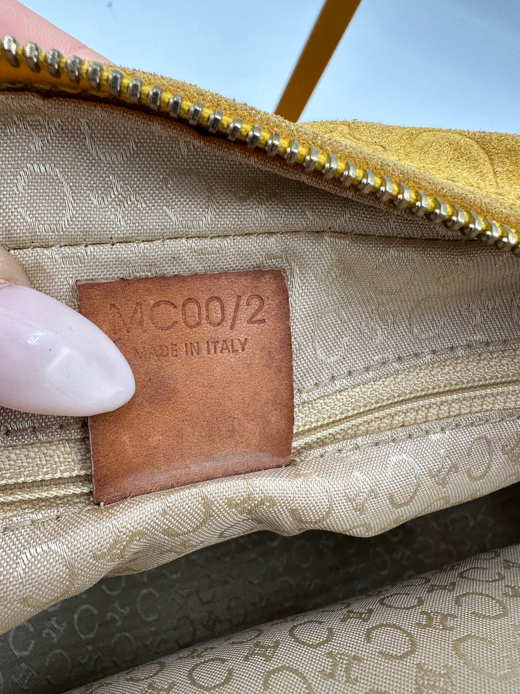 Celine 2000s Macadam suede leather handbag