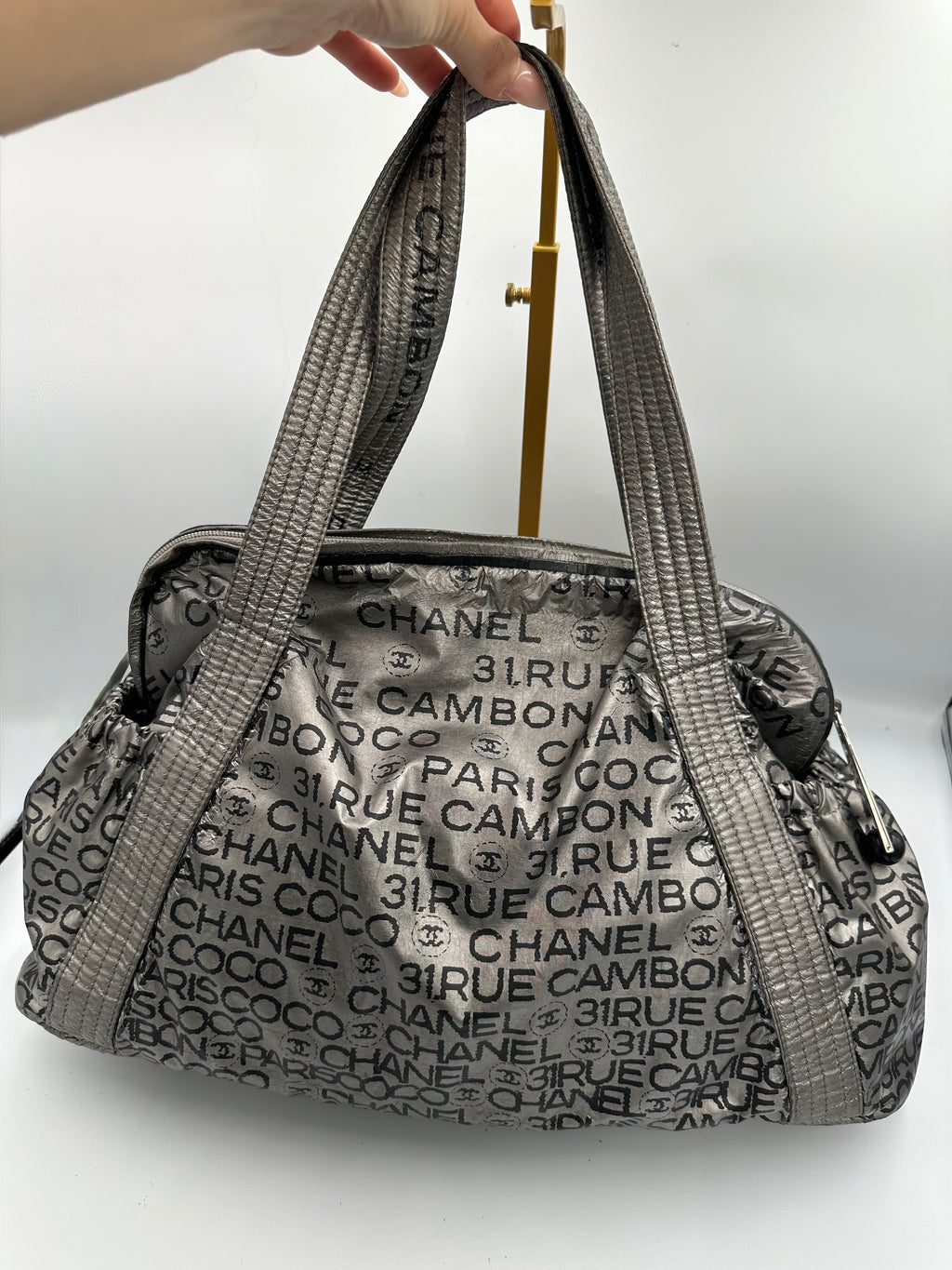 Chanel Unlimited Rue Cambon silver shoulder bag