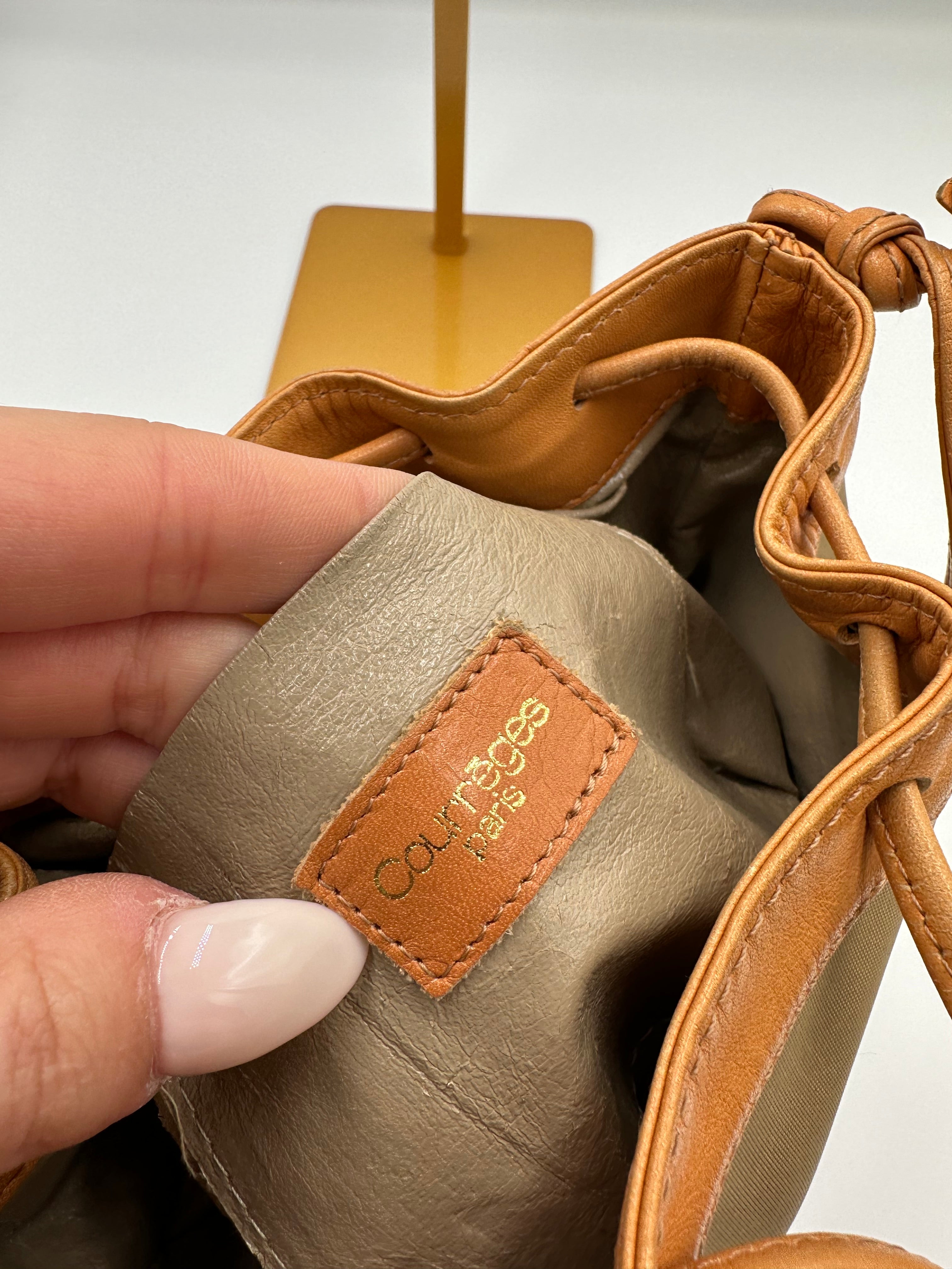 vintage Courrèges Paris mini bucket bag