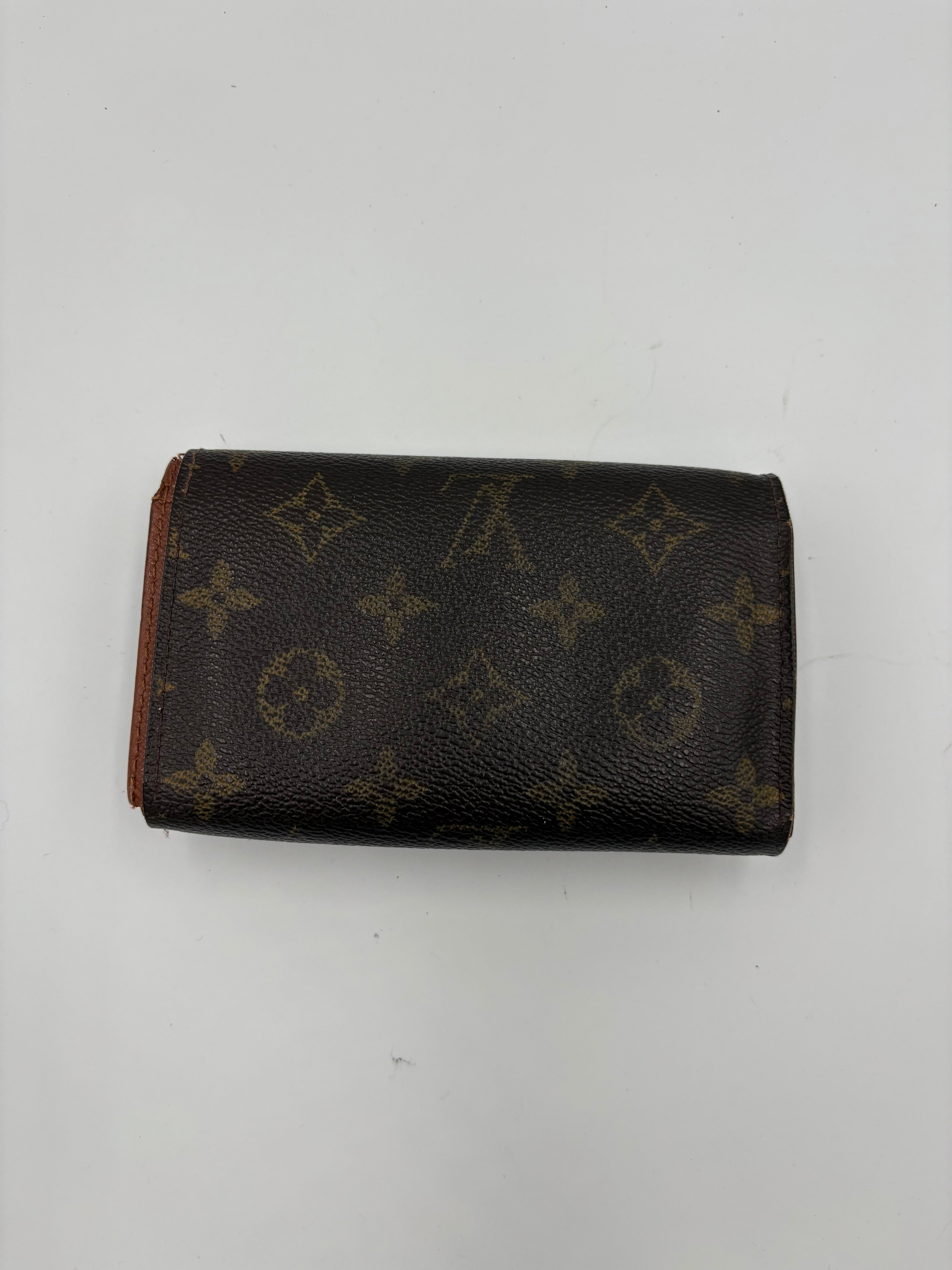 Louis Vuitton Alexandra Brown Leather Monogram Wallet
