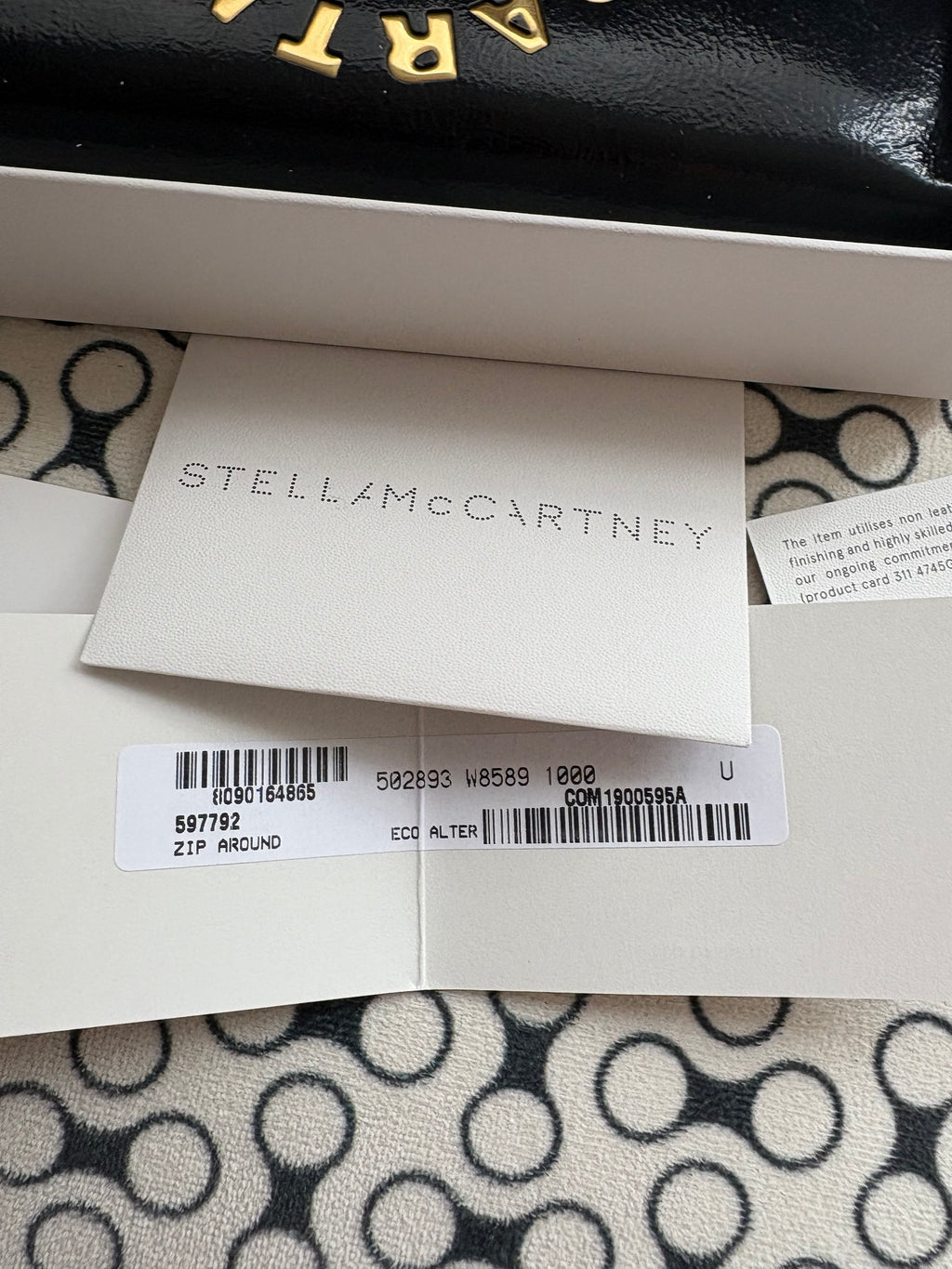Stella McCartney black Stella Logo Continental wallet